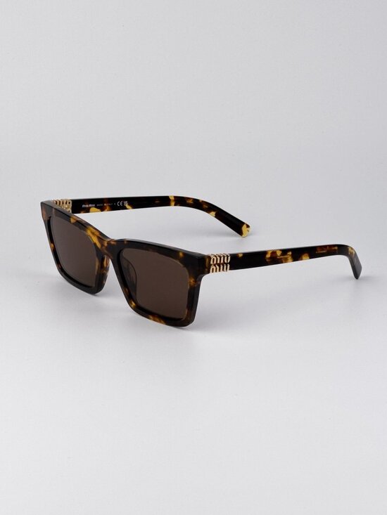 Miu Miu Women’s Sunglasses Honey Havana Brown Rectangle Frames MUA05S 14L60M main image 5